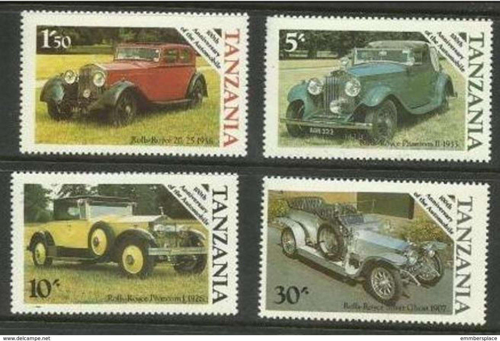 Tanzania - 1986 Motoring Centenary MLH *  SG 456-9 - Tanzania (1964-...)