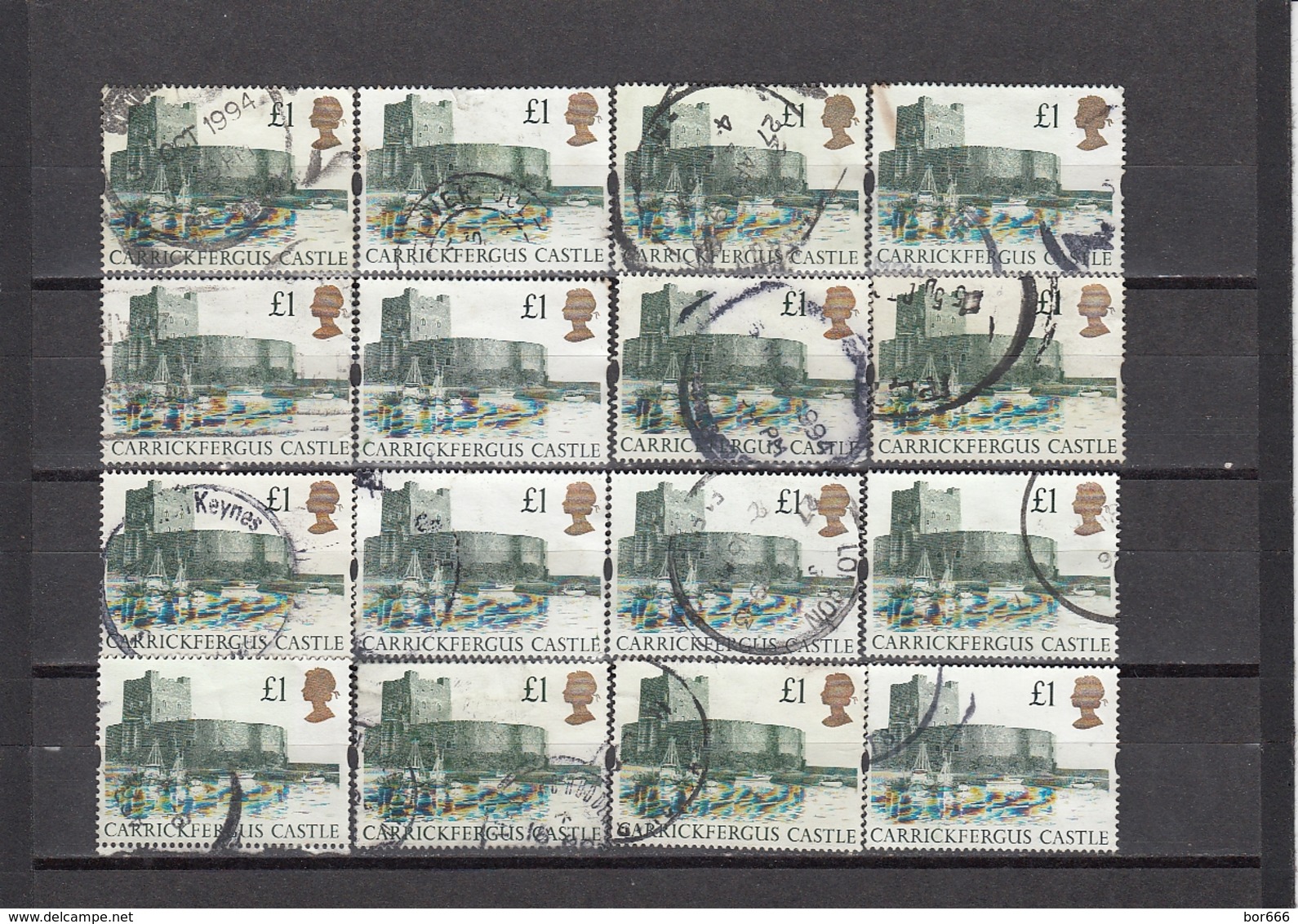 GOOD SELECTION GB CASTLES 1992/94 - Used Stamps