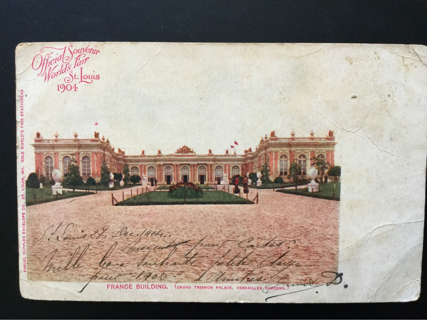 CPA Official Souvenir World 's Fair St Louis 1904 France Building Grand Trianon Versailles Postée De Washington - St Louis – Missouri