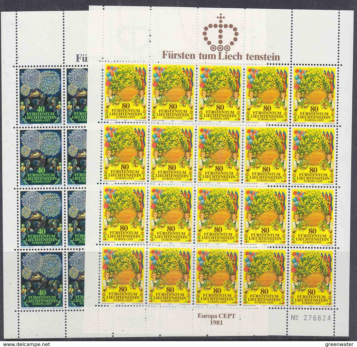 Europa Cept 1981 Liechtenstein 2v 2 Sheetlets ** Mnh (F7880) - 1981