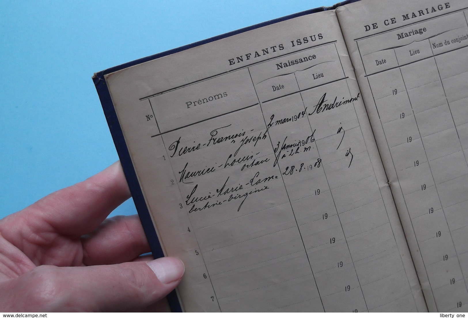 Carnet De MARIAGE D'ANDRIMONT N° 8 De 1903 ( Belgique ) THIRION Fr. 1864 & KREIT Gérardine 1875 ( Zie Foto's Details ) ! - Zonder Classificatie