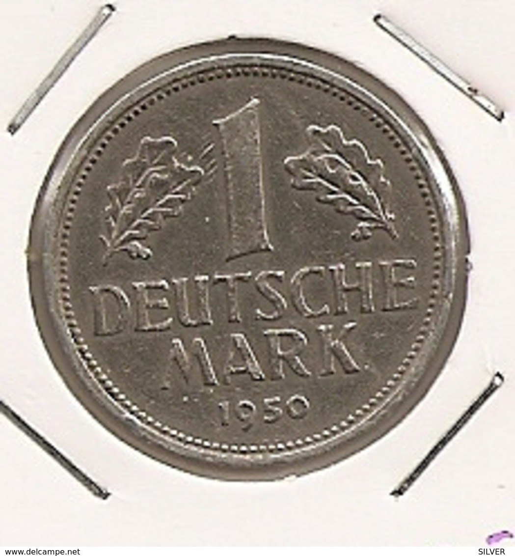GERMANY ALLEMAGNE ALEMANHA 1 MARK  1950 F 255 - 1 Mark