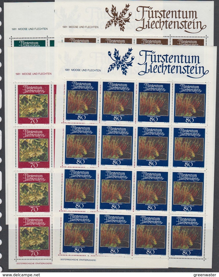 Liechtenstein 1981 Weavers / Moose Und Flechten 4v Sheetlets ** Mnh (F7885) - Unused Stamps