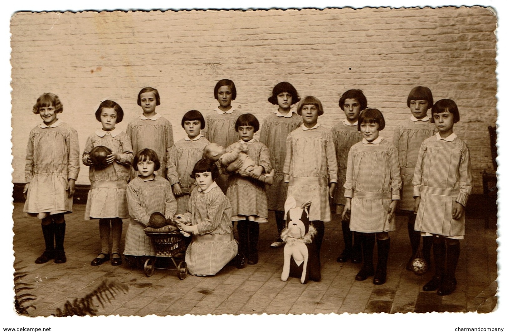 Carte Photo - Fillettes - Institut Royal Des Sourdes-Muettes Et Des Aveugles - Rempart Des Moines Bruxelles - 2 Scans - Onderwijs, Scholen En Universiteiten