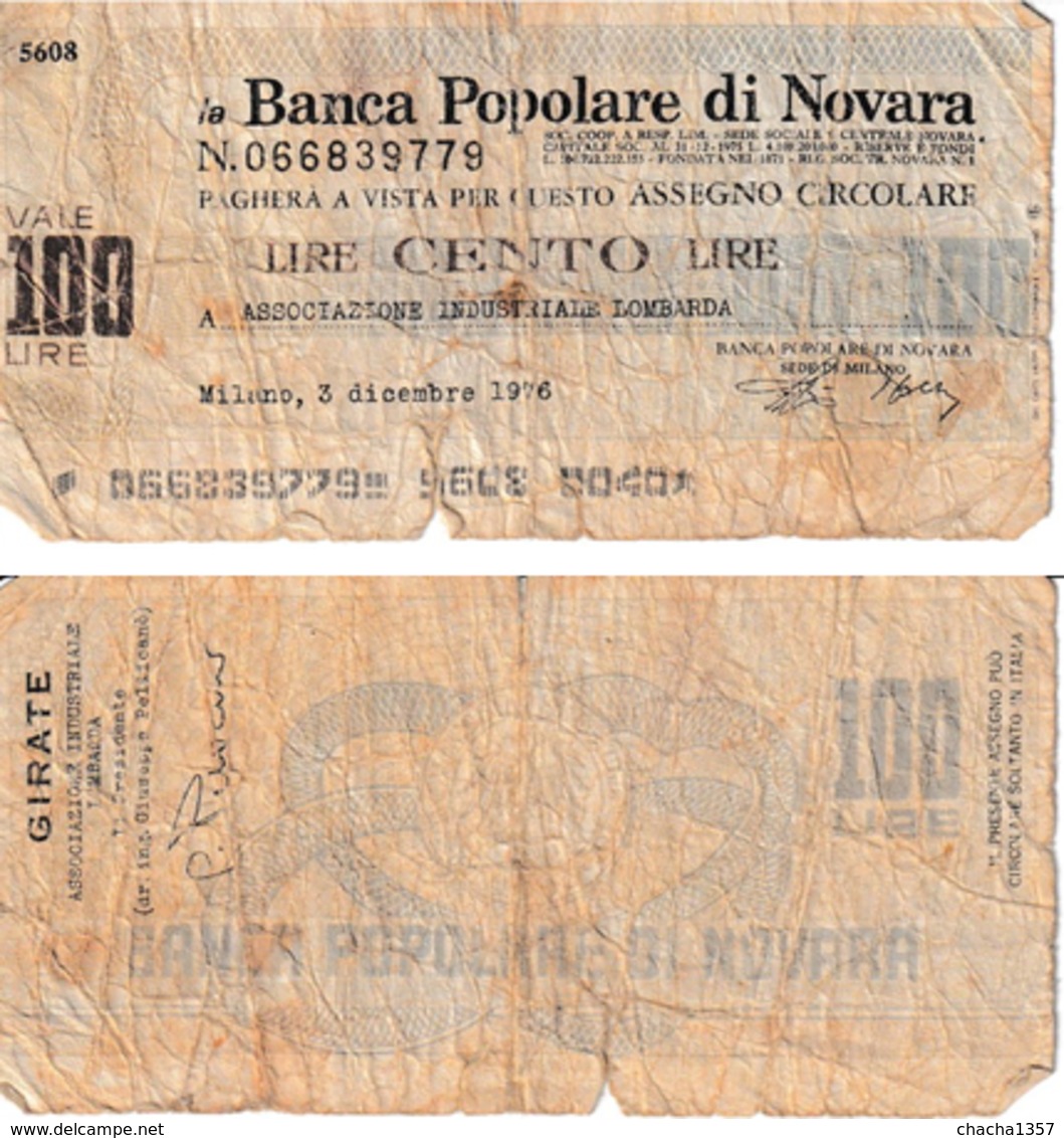 Italie 100 Lires - [10] Checks And Mini-checks