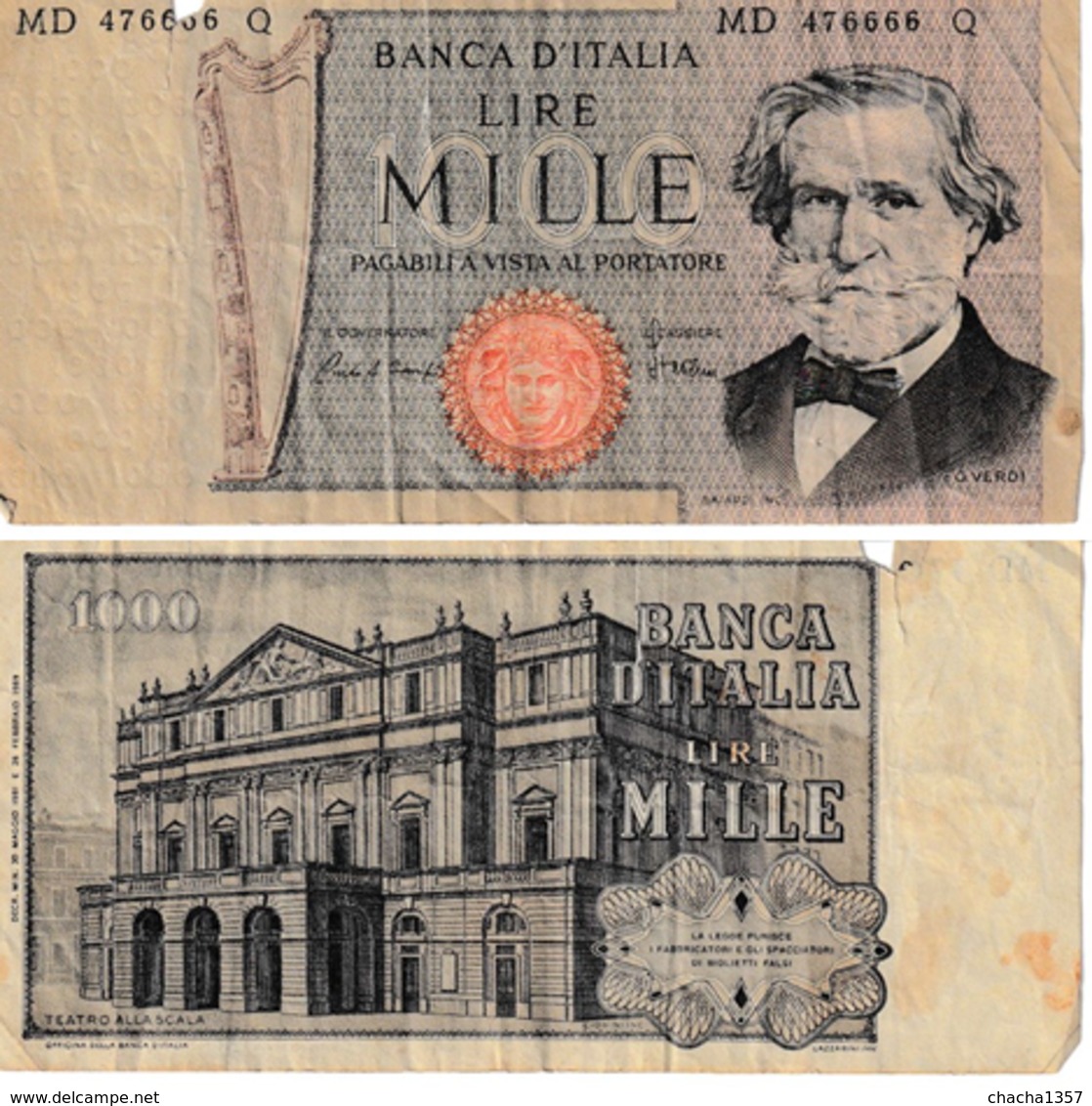 Italie 1000 Lires - [ 9] Collections