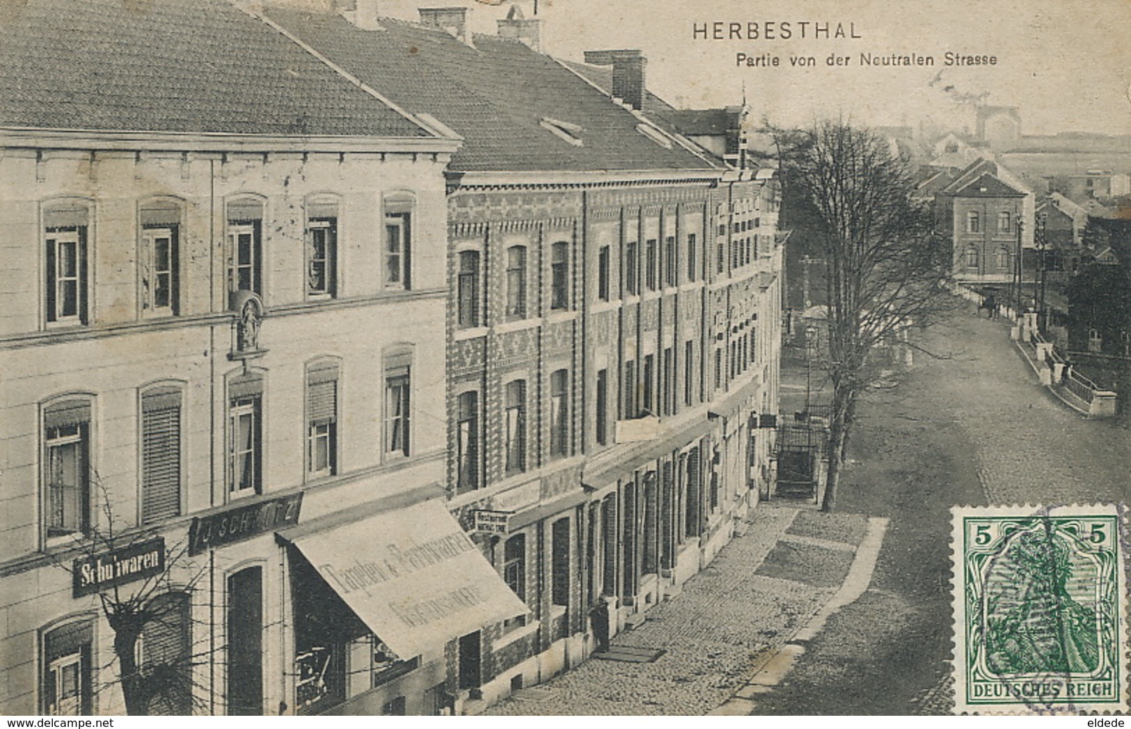 Herbesthal Lontzen Partie Von Der Neutralen Strasse  Bahnhof Cancel Coln Edit Poensgen Welkenraedt - Lontzen