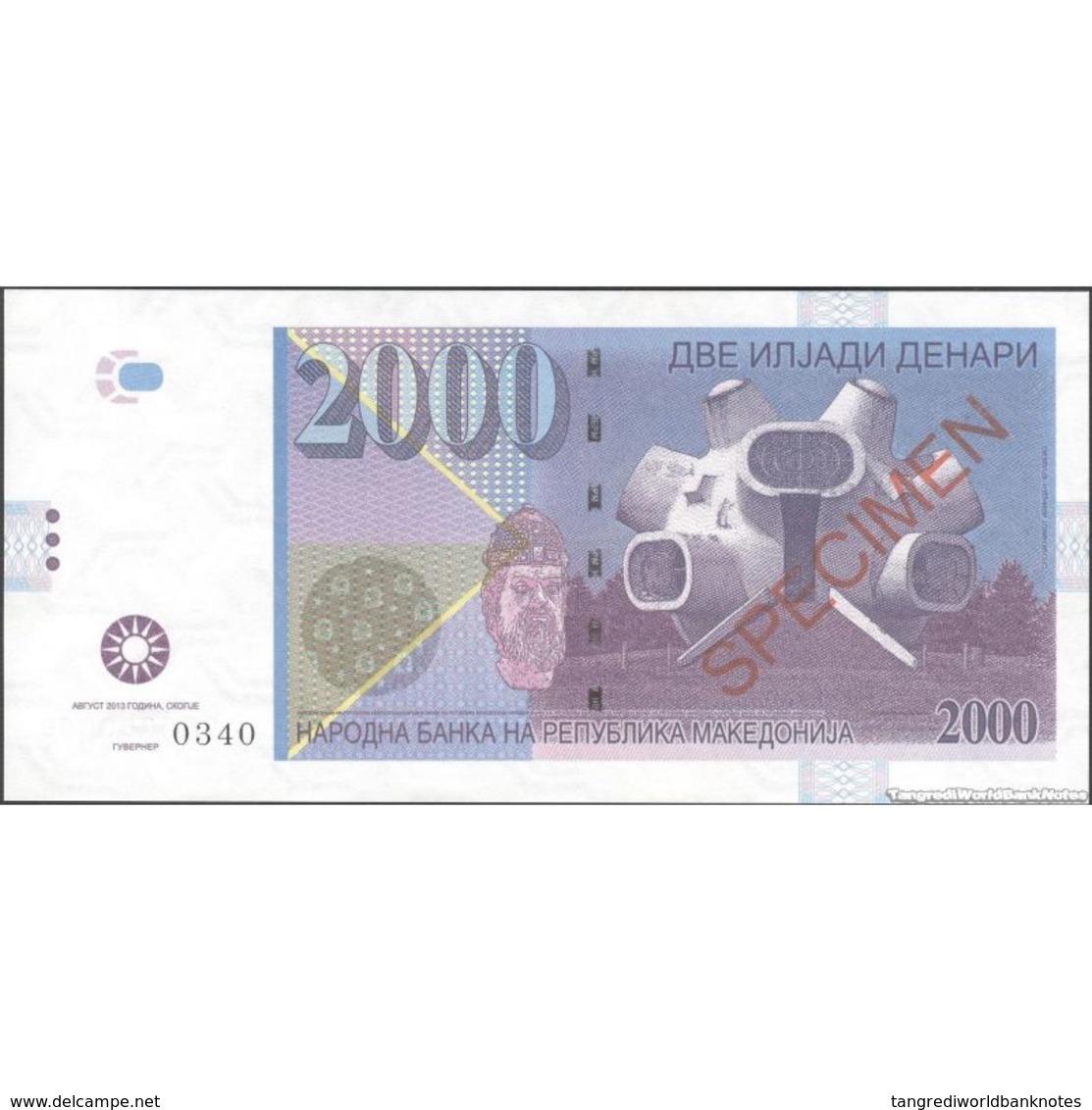 TWN - MACEDONIA (private Issue) - 2000 2.000 Denari 2013 Specimen 000000 UNC - Altri & Non Classificati