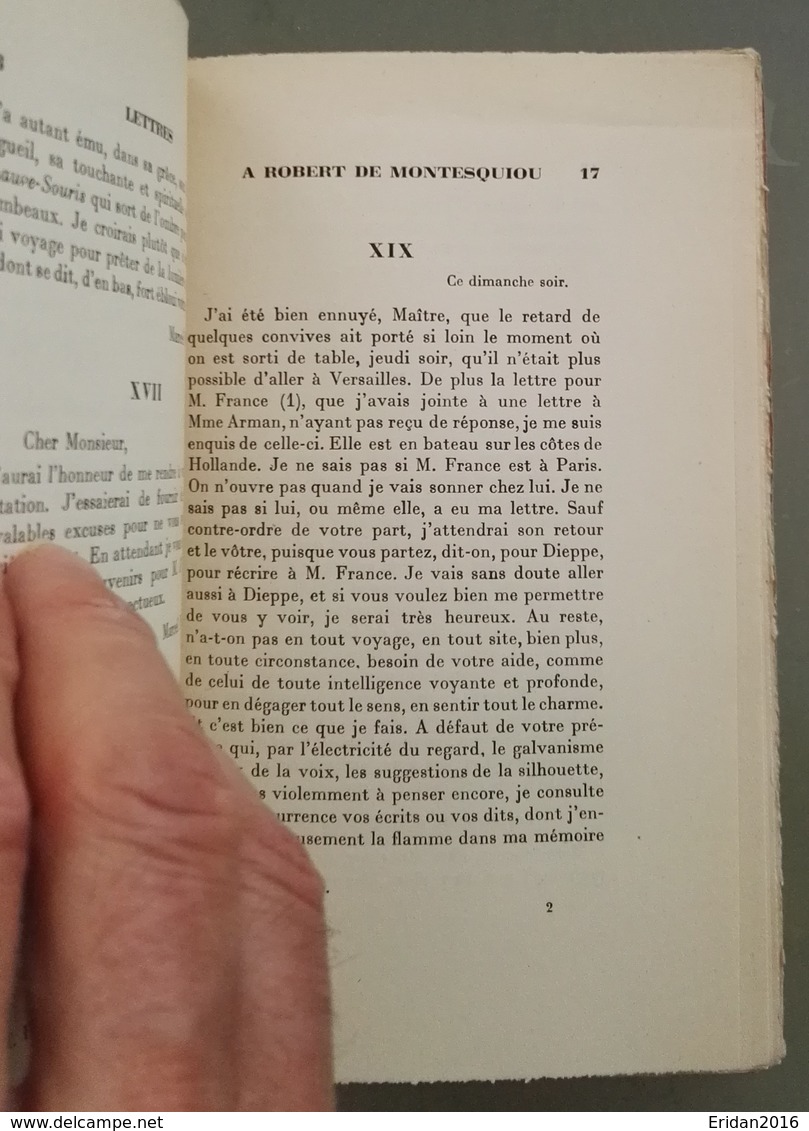 Lettres à Robert De Montesquiou • Marcel Proust Correspondance  Editeur : Plon   Année : 1930 - 1901-1940