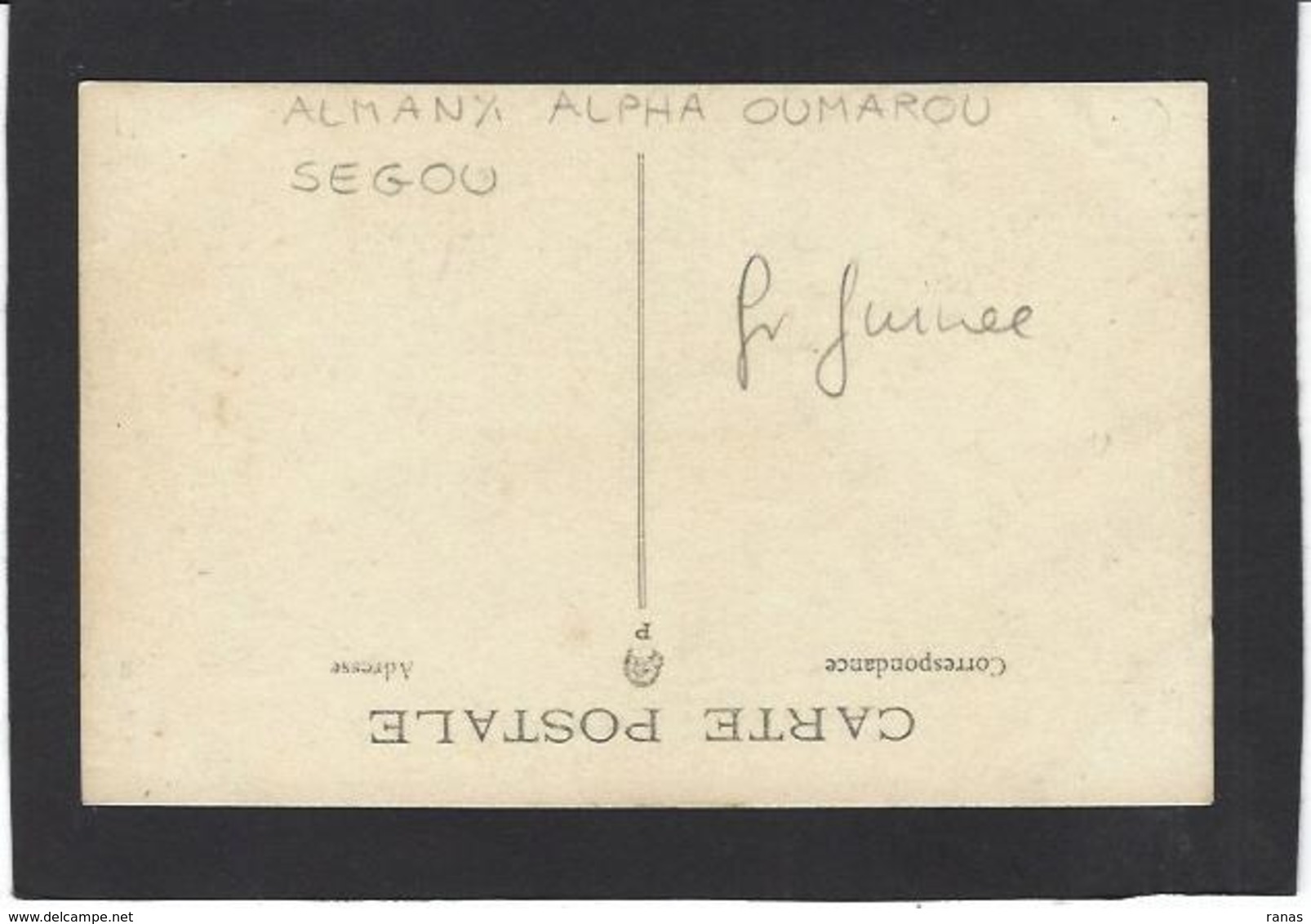 CPA Guinée Afrique Noire Non Circulé Almany Alpha Oumarou Carte Photo RPPC - French Guinea