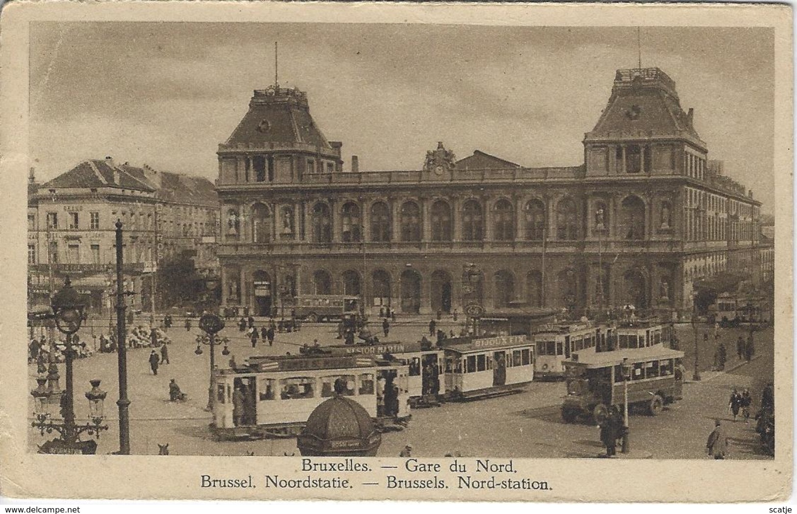 Bruxelles  -   Gare Du Nord.   1957  Naar   Anvers  -   TRAM! - Spoorwegen, Stations