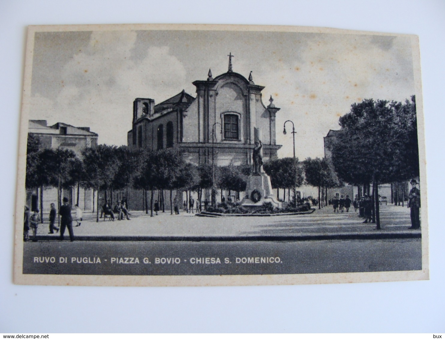 RUVO DI PUGLIA - BARI - INIZI 900 - PIAZZA BOVIO - CHIESA DI S.DOMENICO  NON VIAGGIATA FORMATO PICCOLO - Bari