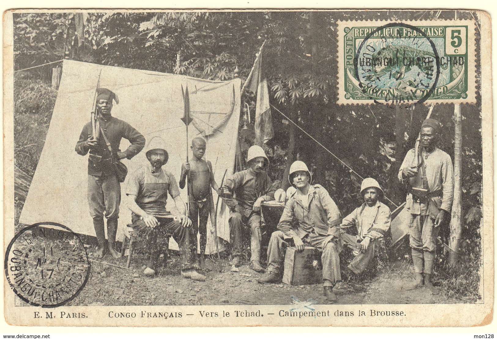 TCHAD - CONGO FRANCAIS - VERS LE TCHAD - CAMPEMENT DANS LA BROUSSE (en L'état) - Chad