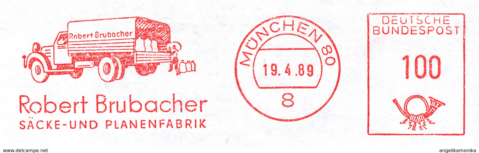 Freistempel 0852 LKW Mann Läd Säcke Ab - Máquinas Franqueo (EMA)