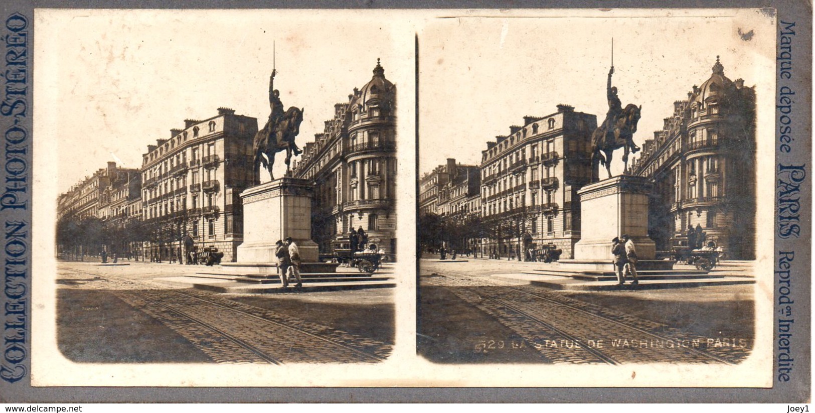 Photo Stéréo Statut De Washington, Paris. - Stereo-Photographie