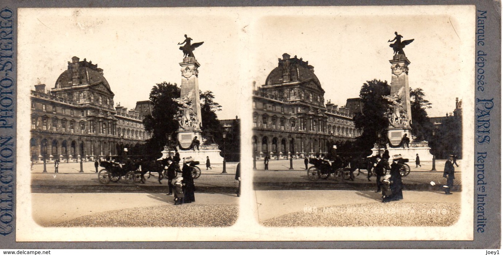 Photo Stéréo Le Monument Gambetta,Paris. - Fotos Estereoscópicas