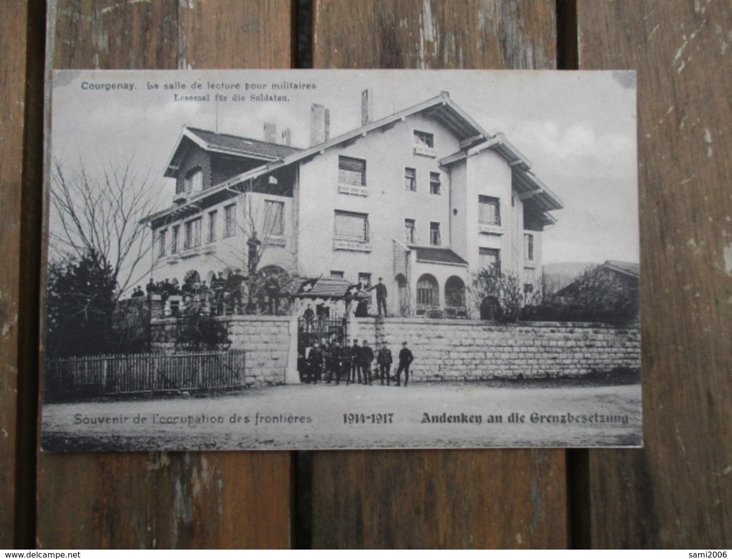 CPA SUISSE COURGENAY SALLE DE LECTURE POUR MILITAIRES OCCUPATION DES FRONTIERES 1914-17 - Courgenay