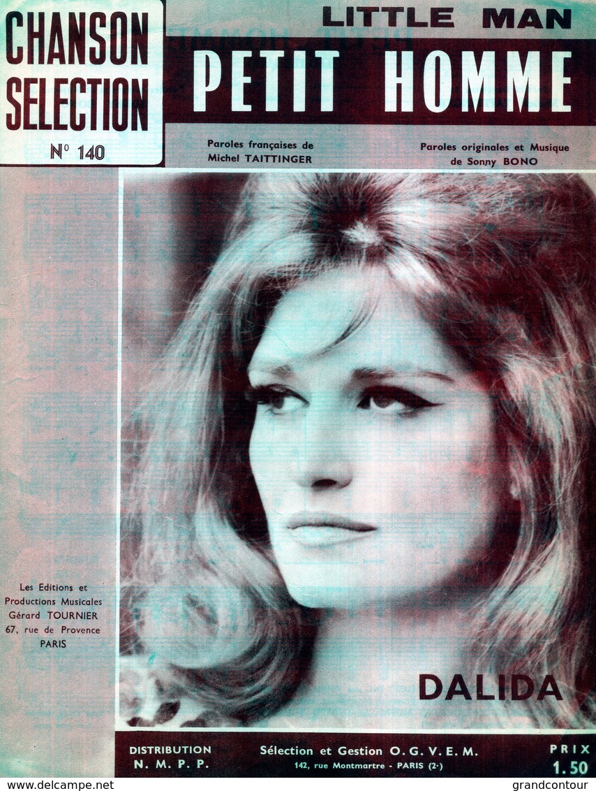 PARTITION   DALIDA - Partitions Musicales Anciennes