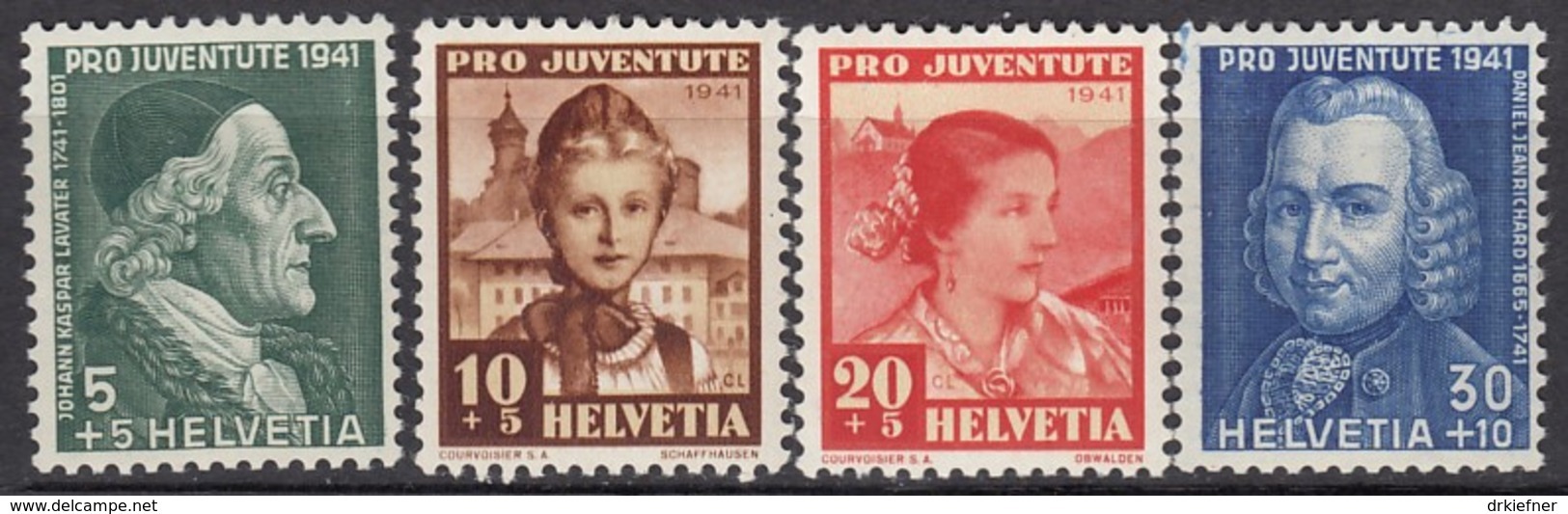 SCHWEIZ  399-402,  Postfrisch **, Pro Juventute 1941, Trachten - Ungebraucht