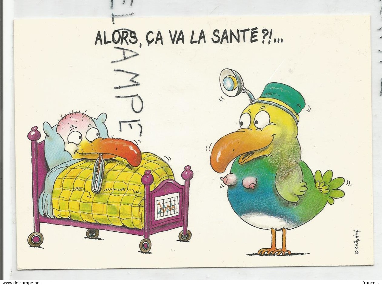 Belzebetes. Animal Malade, Animal-infirmière: "Alors, ça Va La Santé?" Signé Daniel Mennebeuf - Humour