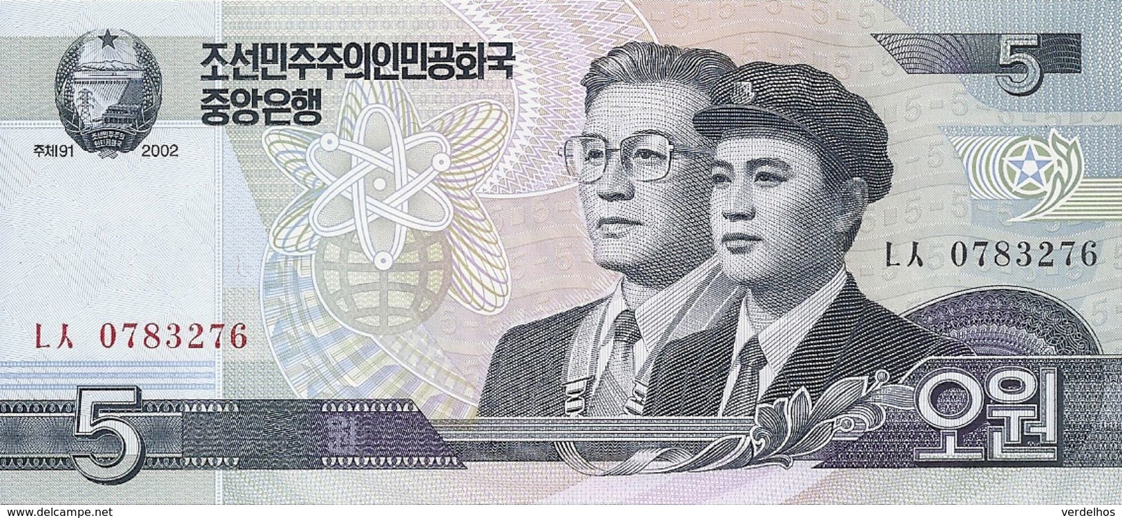 COREE DU NORD 5 WON 2009 UNC P 58 - Corée Du Nord