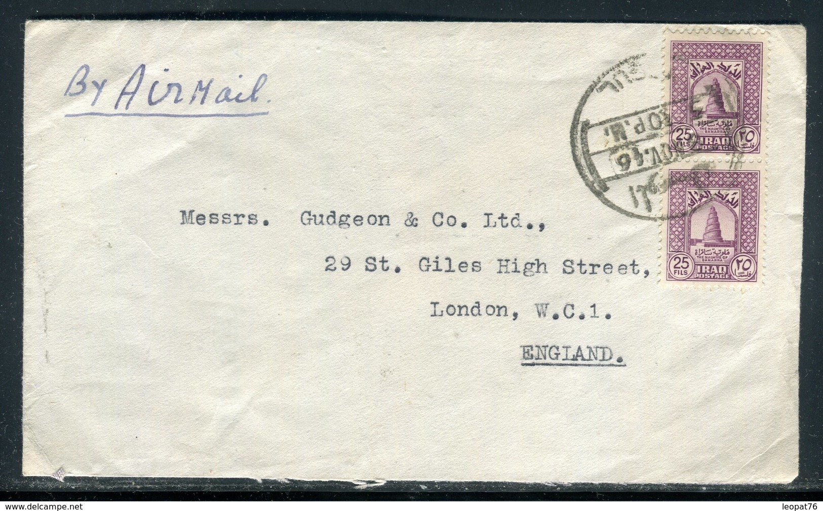 Iraq - Enveloppe De Mosul Pour Londres En 1946 - Prix Fixe - Réf JJ 192 - Iraq