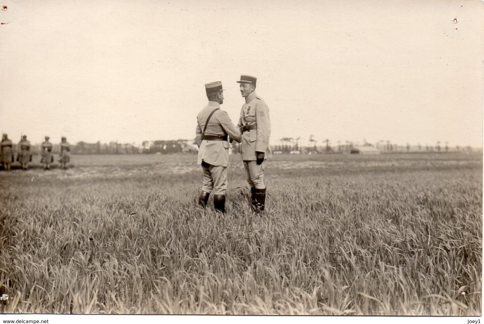 Photo Officiers Français Format 9/14. - Krieg, Militär