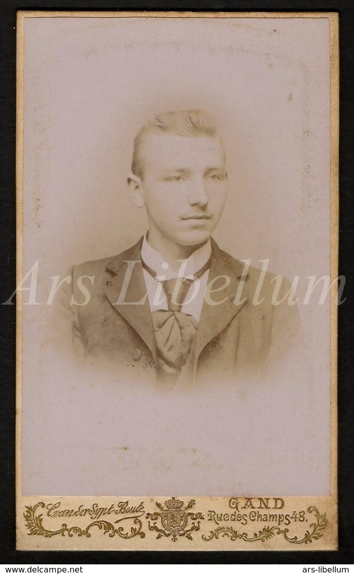 Photo-carte De Visite / CDV / Homme / Man / Photographer / C. Van Der Sypt Boute / Gand / Gent / 2 Scans / 1899 - Anciennes (Av. 1900)