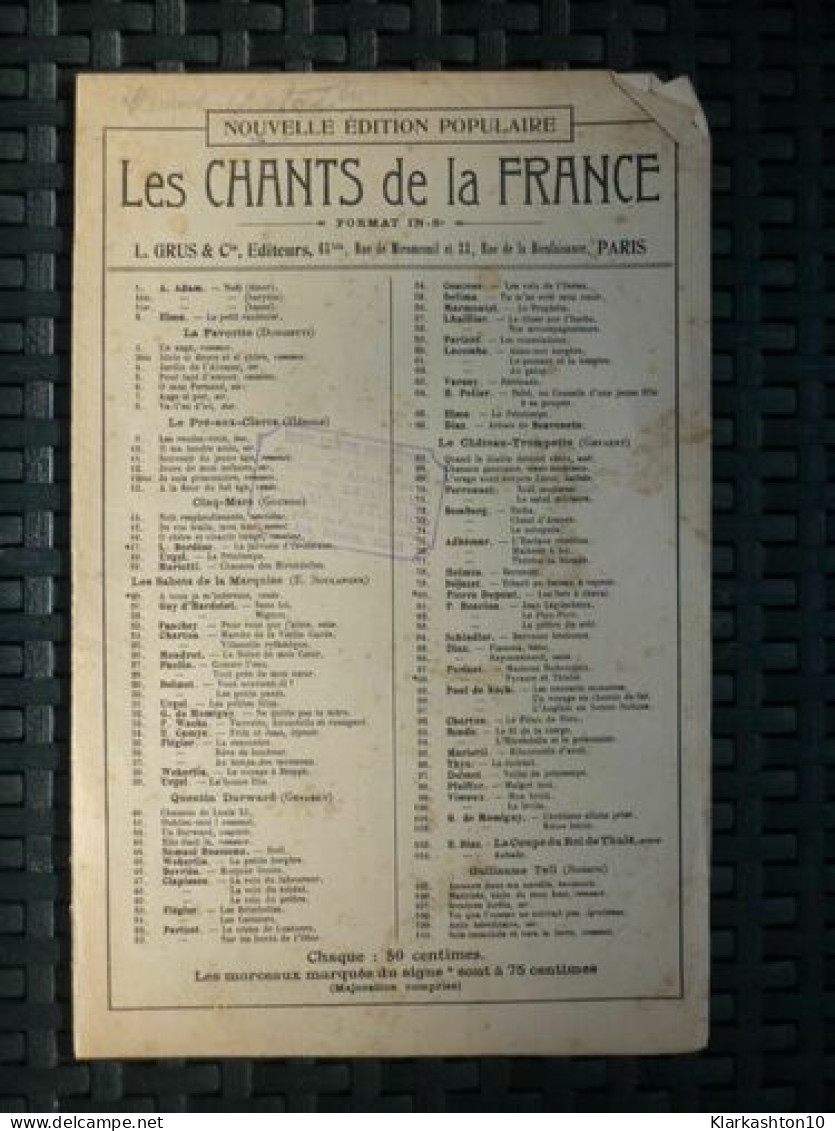 Partition Cappeau De Roquemaure Noël Les Chants De La France L. Grus Cie - Scores & Partitions