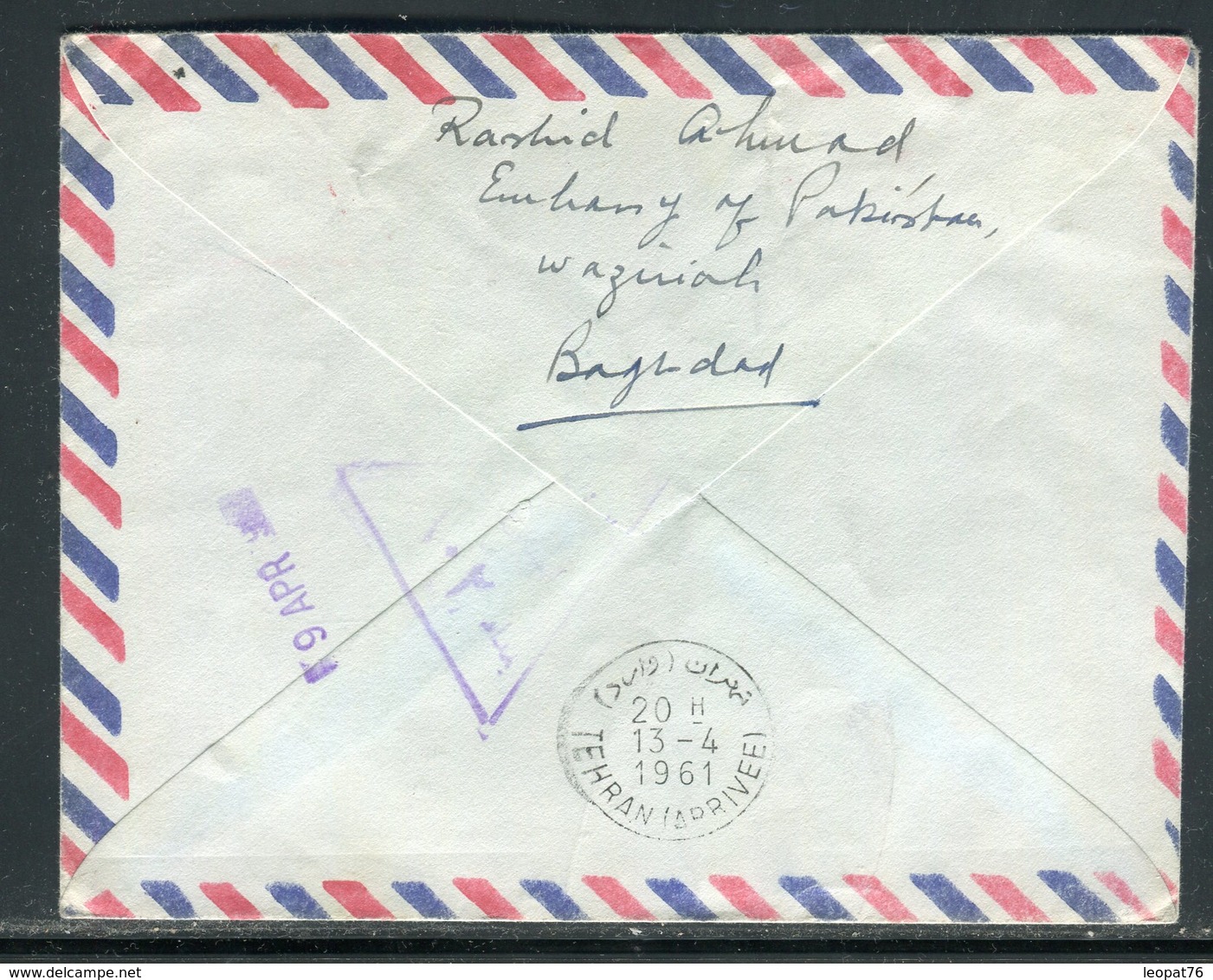 Iraq - Enveloppe De Baghdad Pour Téhéran En 1961 - Prix Fixe - Réf JJ 204 - Iraq