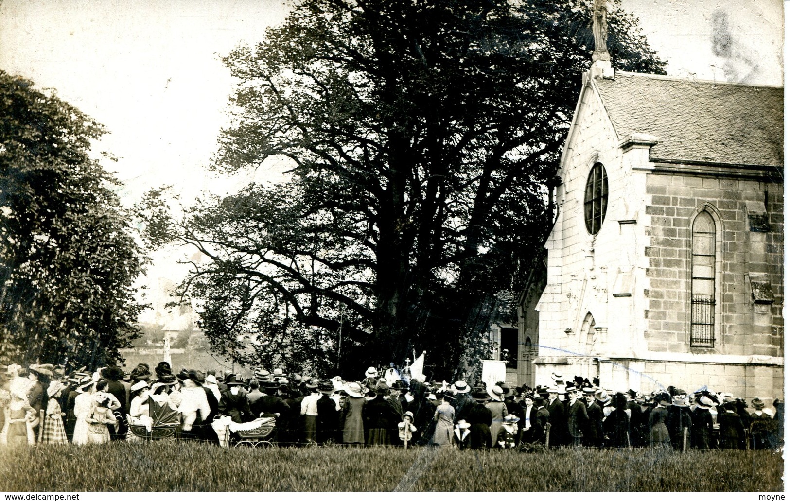 14073 - Hte Savoie  -   Prés  RUMILLY  : Bénédiction à La Chapelle   -  Carte Photo  Circulée En 1911 - Rumilly