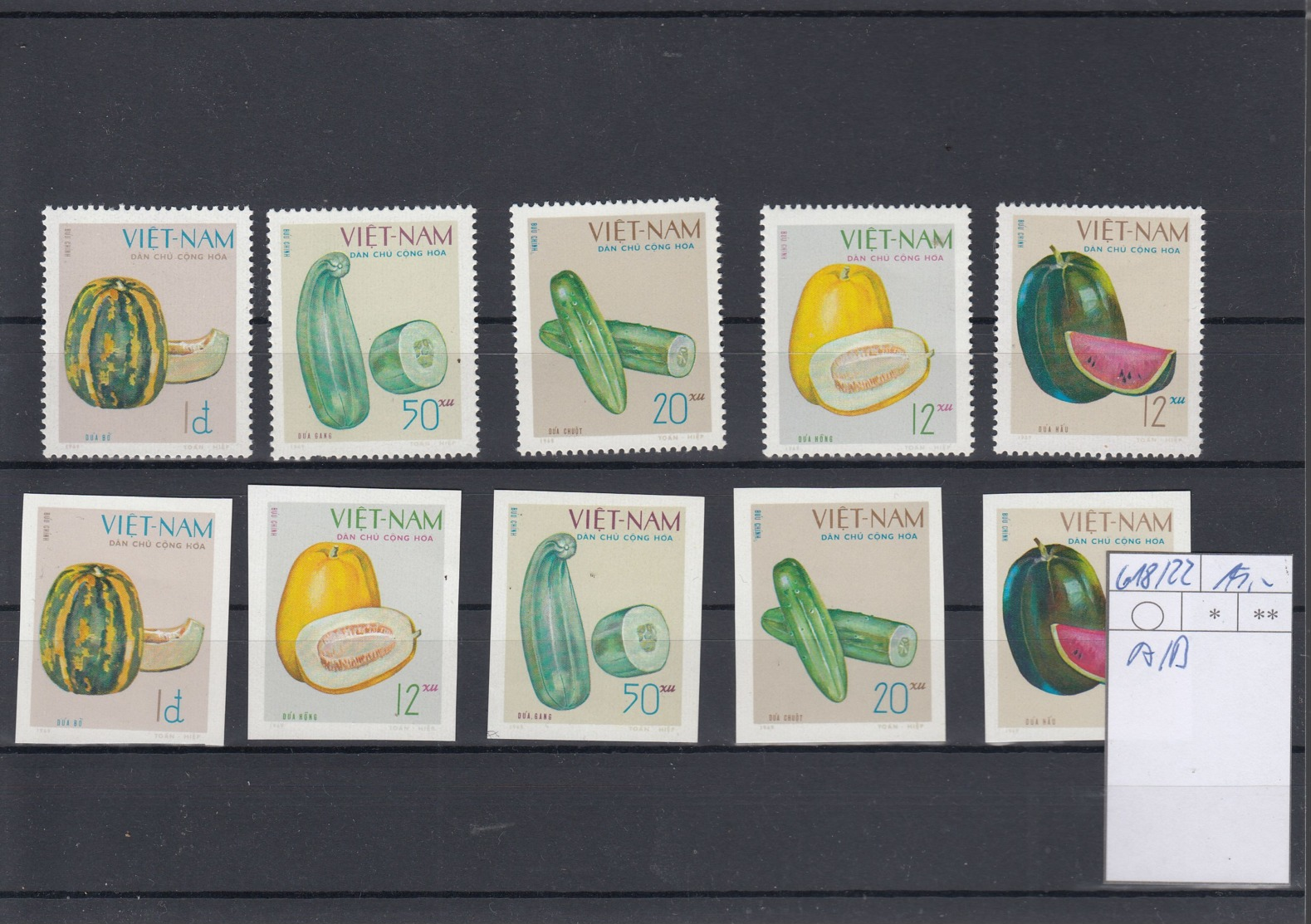 Vietnam Michel Cat.No. Mnh/** 618/622 + Unperforated Fruits - Vietnam