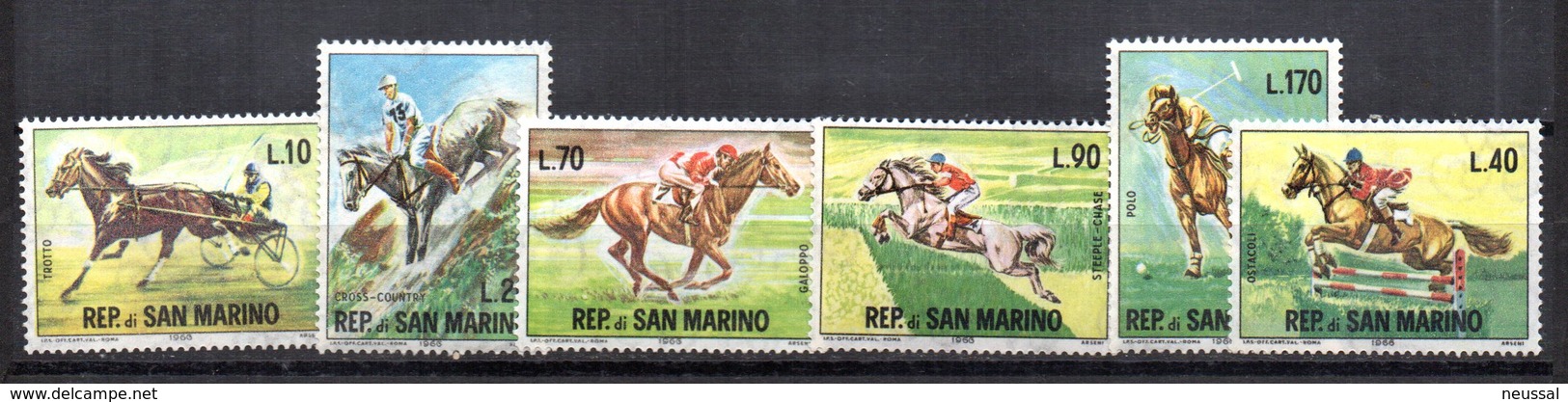 Serie Nº 660/5 San Marino - Caballos