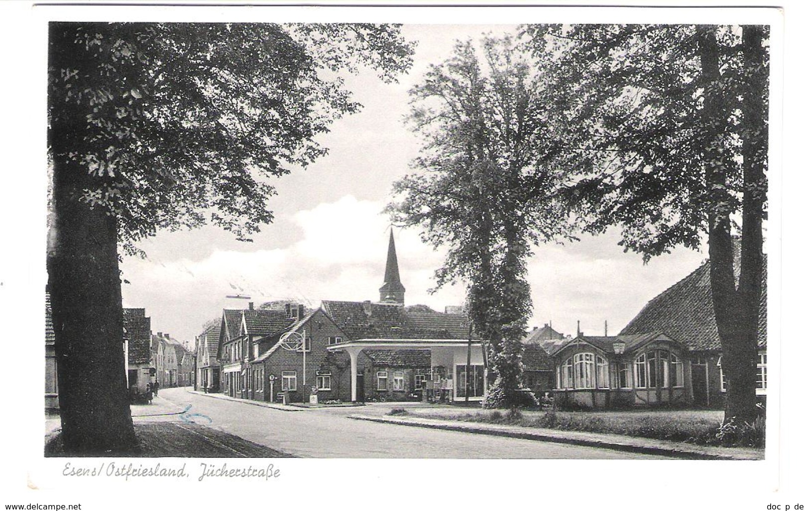 Deutschland - Esens / Ostfriesland - Jücherstrasse - Alte Strassenansicht - Tankstelle - Petrol Station - Esens