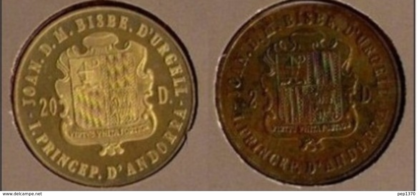 ANDORRA 1987 - BLISTER CON DOS MONEDAS DE 20 DINERS Y 2 DINERS  TENIS DISCIPLINA OLIMPICA - Andorra