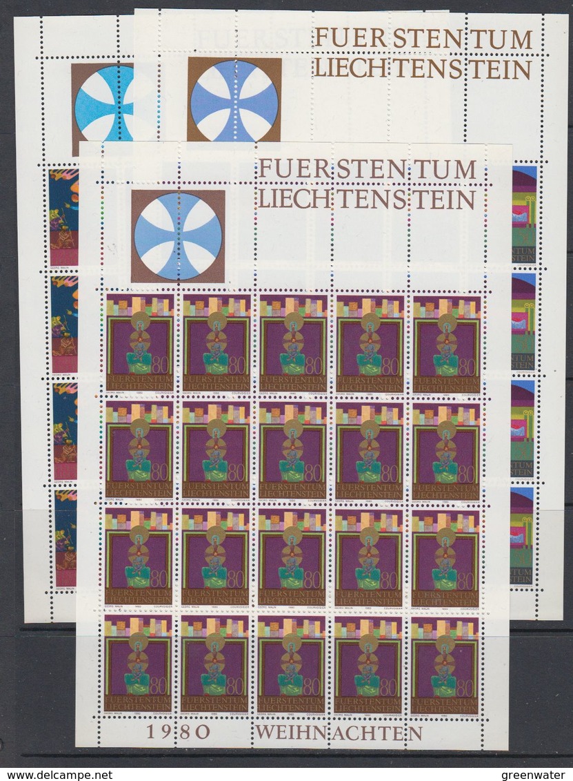 Liechtenstein 1980 Christmas / Weihnachten 3v Sheetlets ** Mnh (F7888) - Ongebruikt