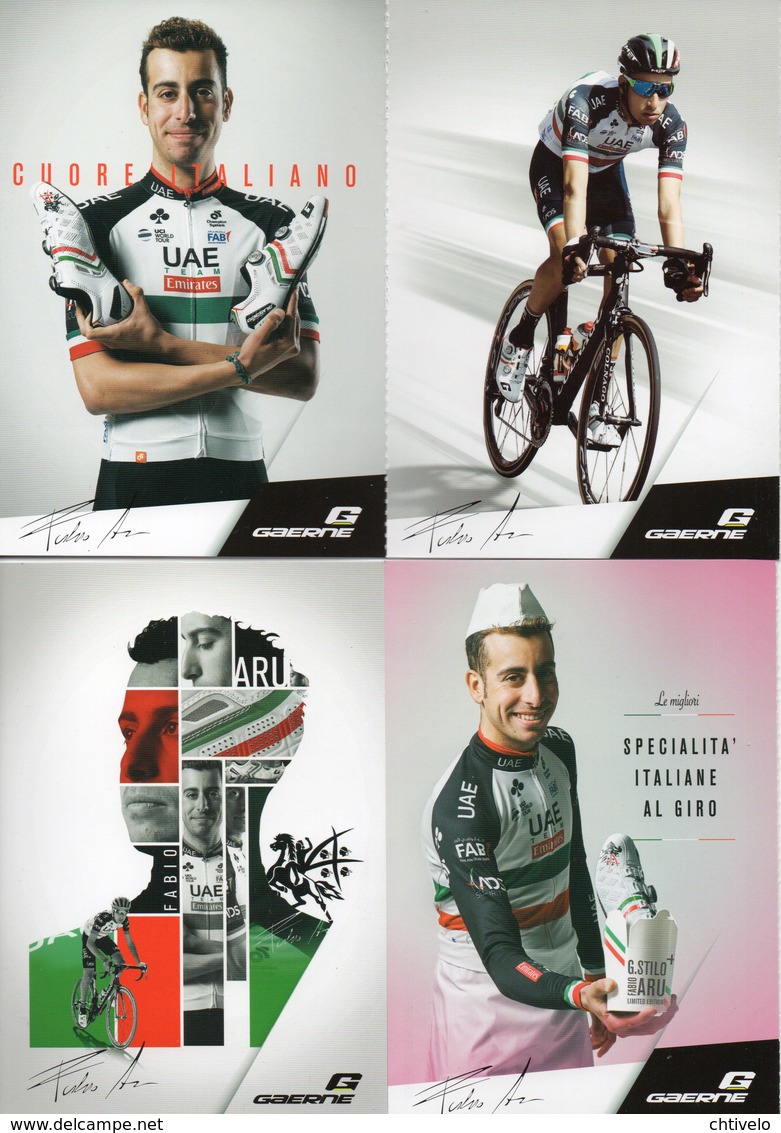 Cyclisme, 4 Cartes De Fabio Aru - Cyclisme