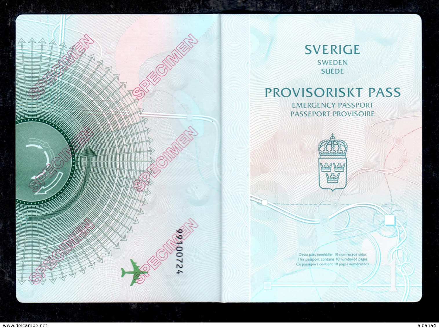 Sweden Emergency Refugee Passport Passeport (EXPIRED) RARE! - Unclassified