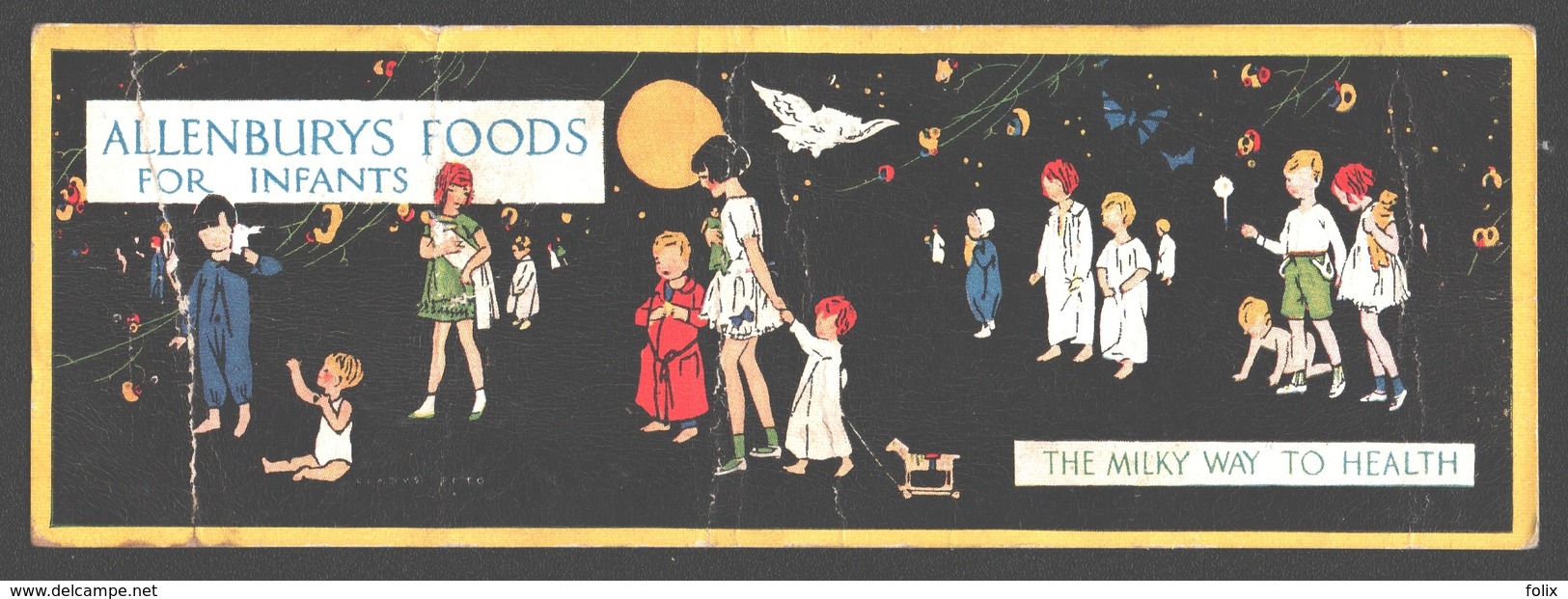 Gladys Peto - Allenburys' Foods For Infants - The Milky Way To Health - Publicity Card - 14 X 4,9 Cm - Autres & Non Classés