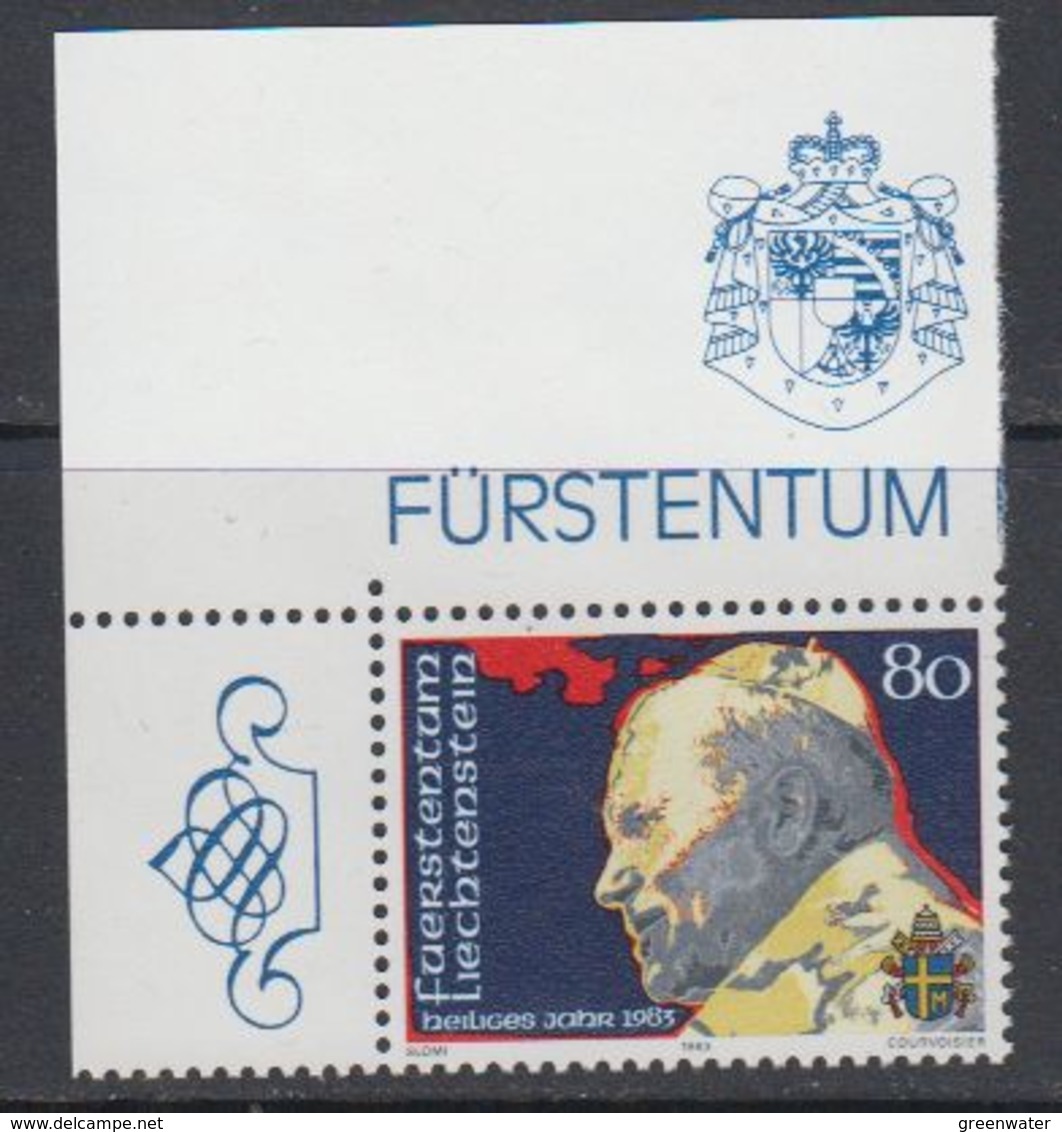 Liechtenstein 1983 Pope John-Paul II 1v (corner) ** Mnh (43509A) - Ongebruikt