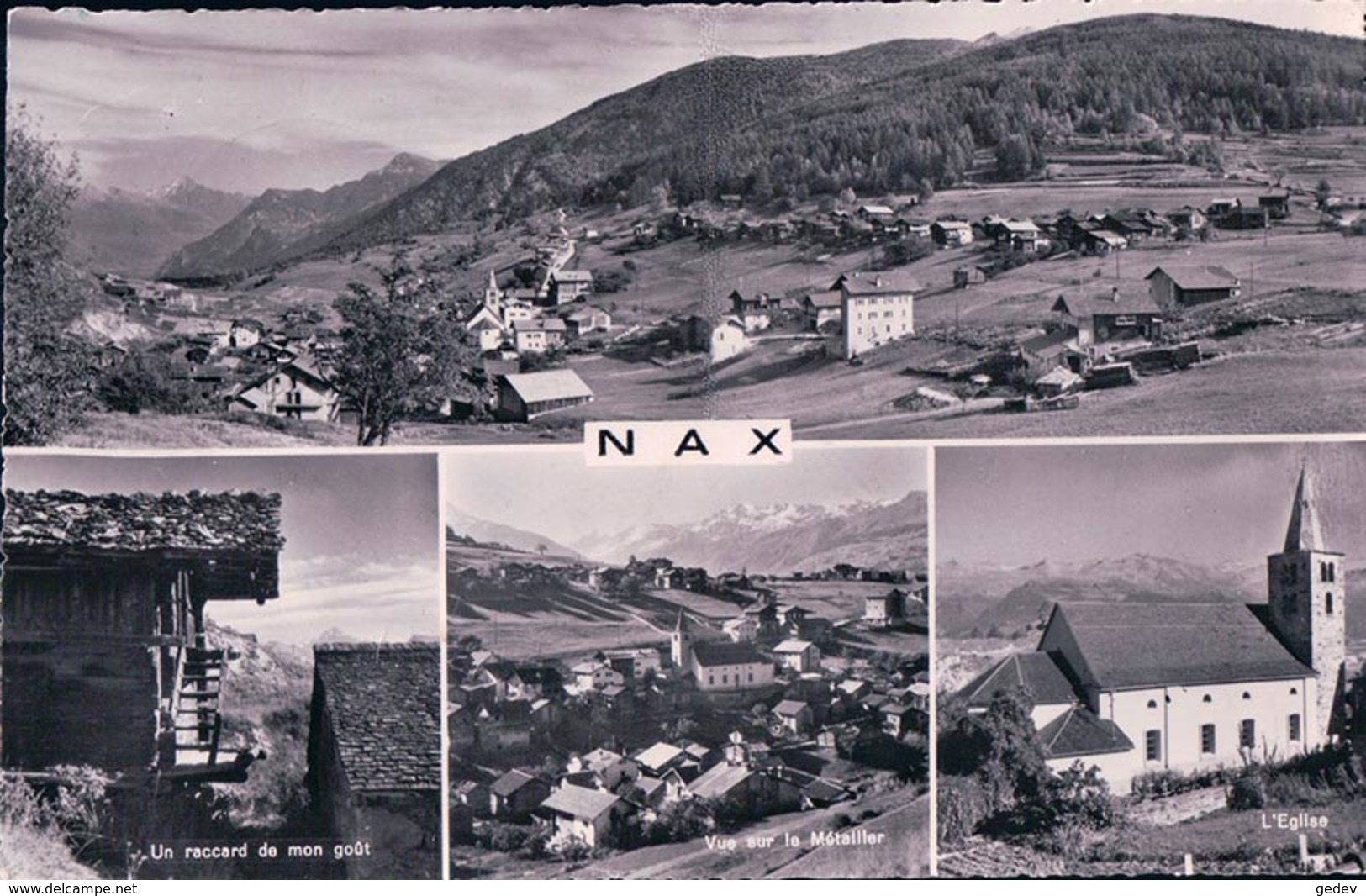 Nax VS, Eglise Et Raccard (4595) - Nax