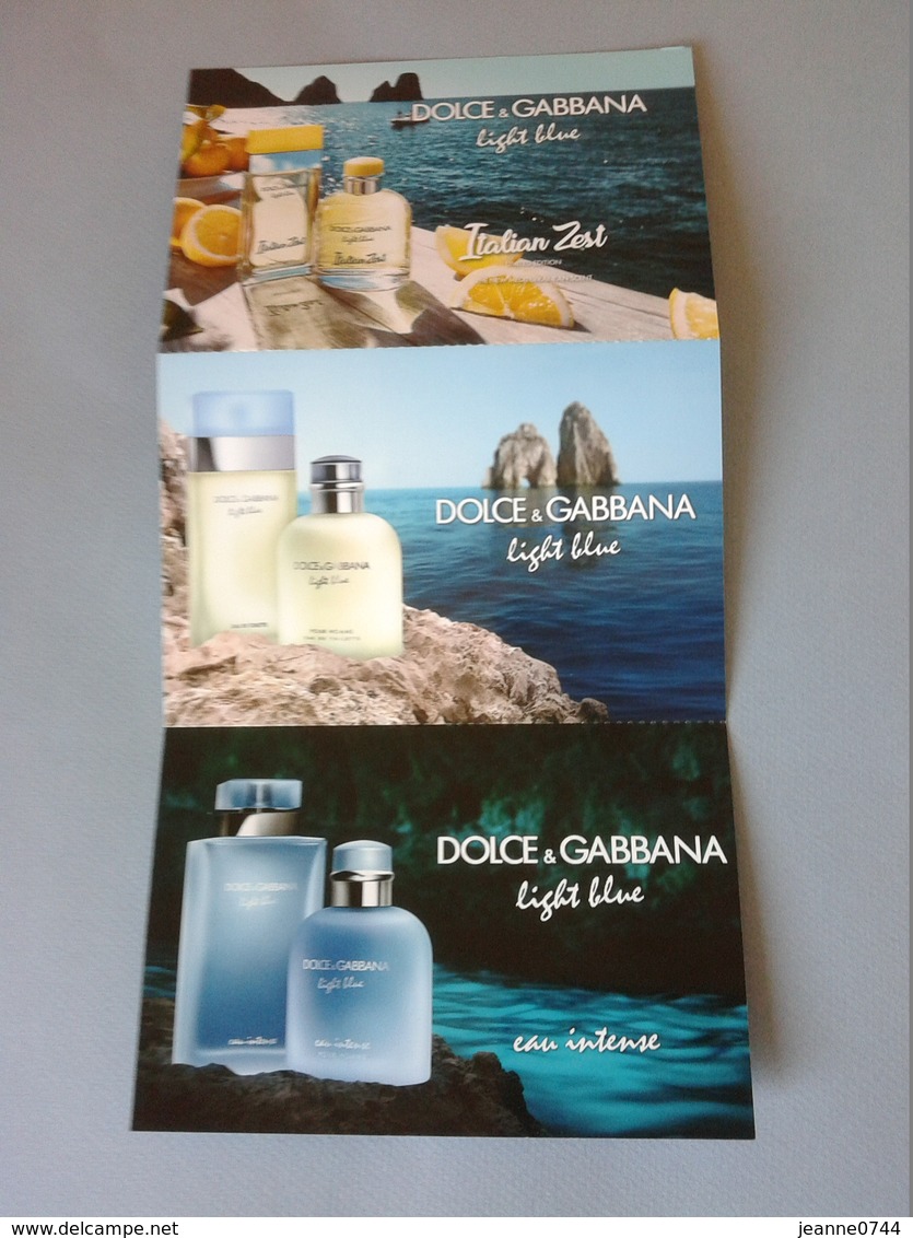 CARTE PUBLICITAIRE TRIPLE  D. GABBANA - Modern (from 1961)