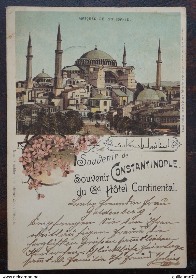 CPA - Constantinople - Cachet SUEZ 1898 - Gebruikt