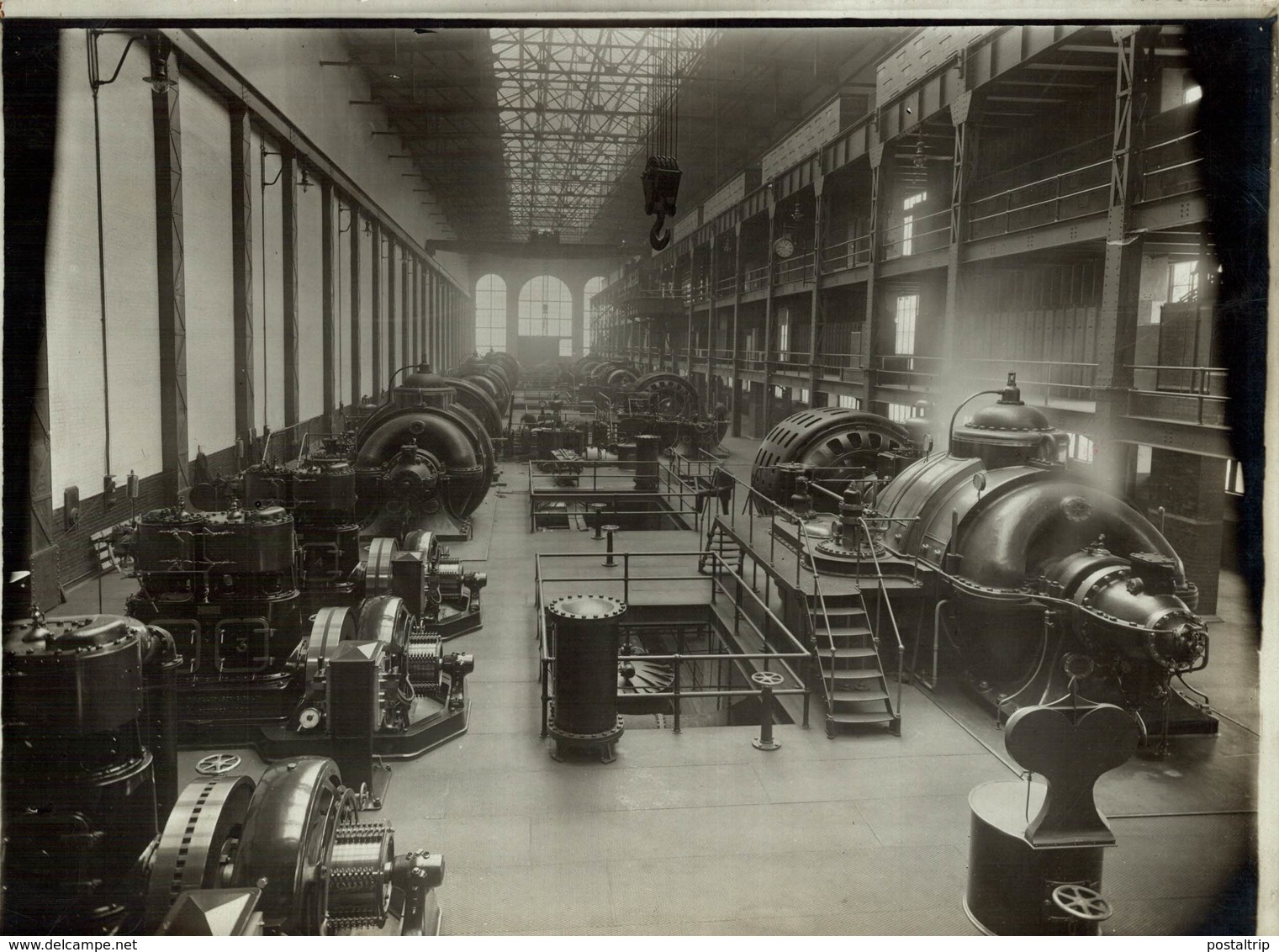 LONDON THE CHELSEA POWER STATION ELECTRIC RAILWAYS LONDON  Lots Road Power Station 21*16CM Fonds Victor FORBIN 1864-1947 - Trenes