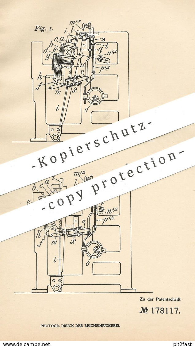 Original Patent - Hermann Rösler , Neugersdorf / Bautzen | 1905 | Schaltung Von Revolver Am Webstuhl | Weben , Weber !! - Documentos Históricos