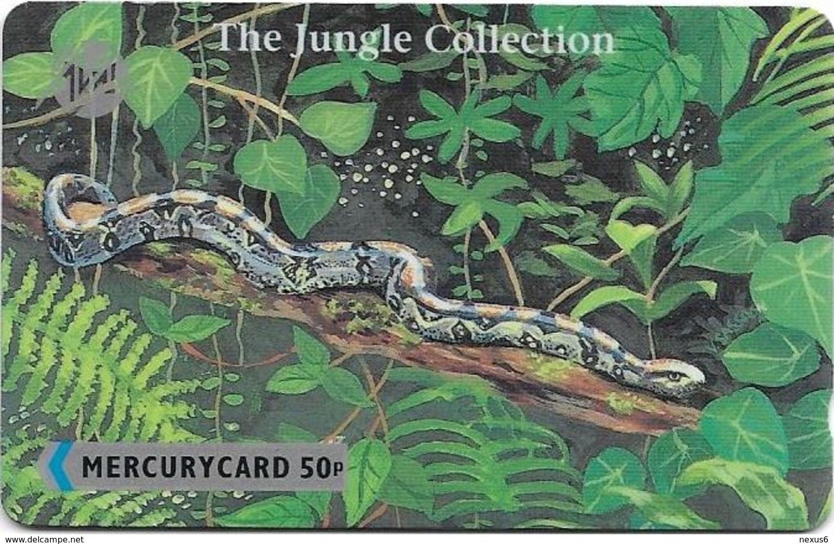 UK (Mercury) - Jungle - Snake - Puzzle 3/6 - 18MERD - MER096 - 5.571ex, Used - [ 4] Mercury Communications & Paytelco