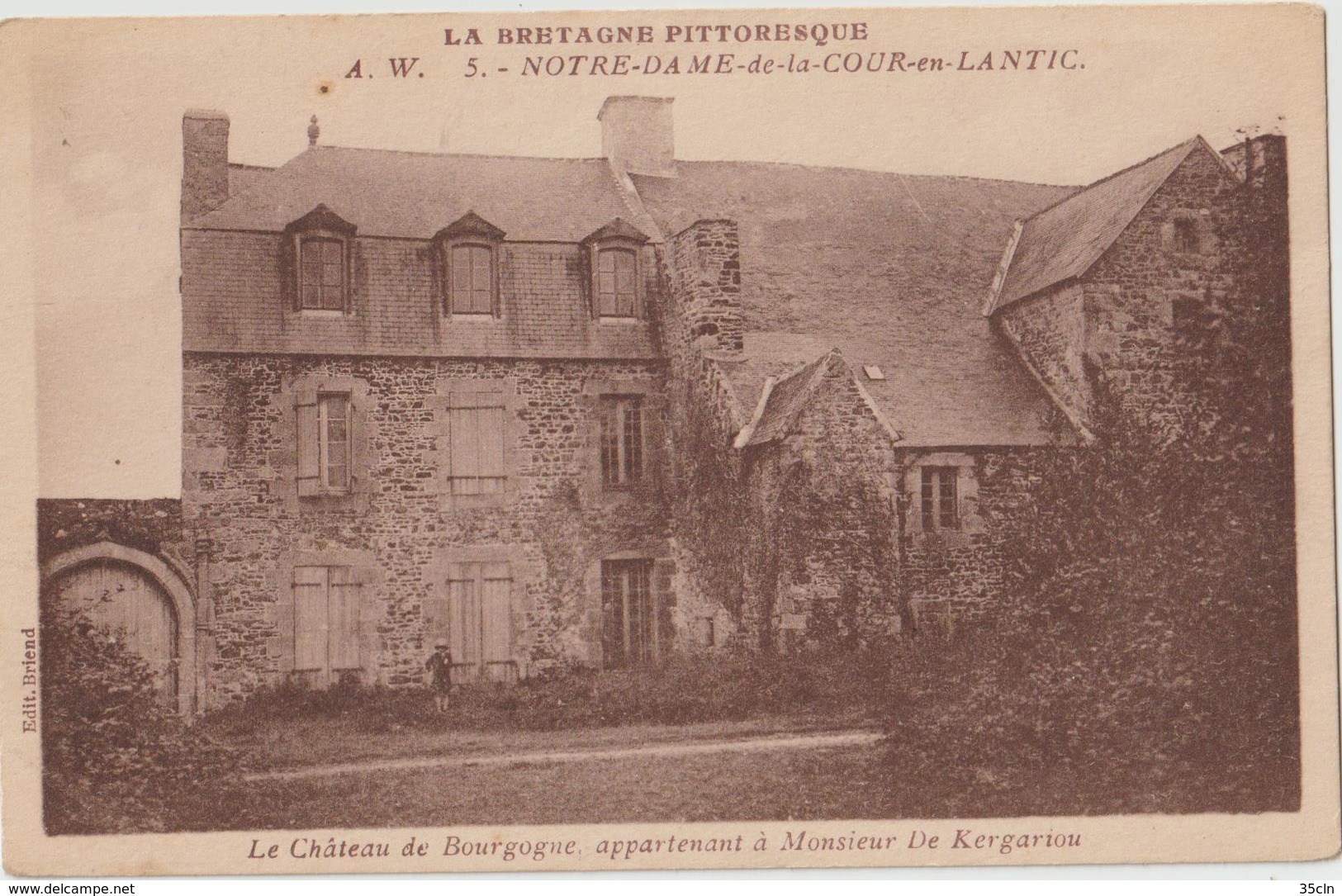 LANTIC - NOTRE DAME De La COUR En LANTIC - Le Château De Bourgogne Appartenant à Mr De Kergariou. - Autres & Non Classés