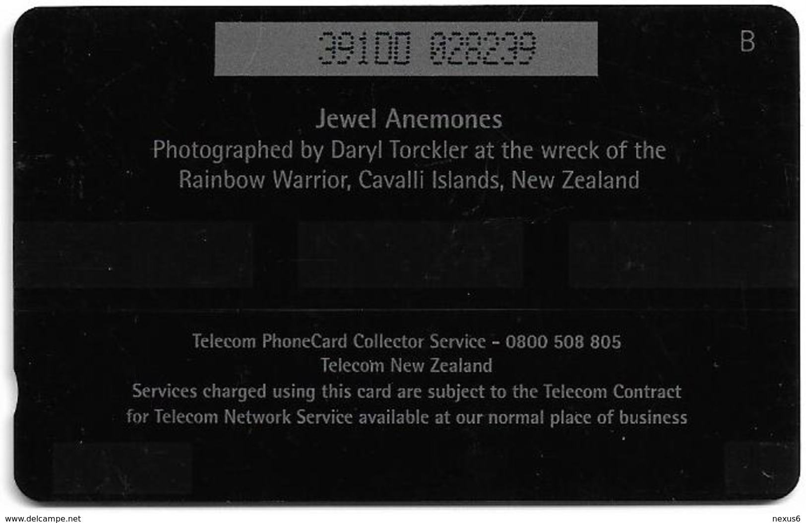 New Zealand - Jewel Anemones - Ocean Odyssey, 391DO (Crossed Ø), 120.000ex, 1997, Used - New Zealand