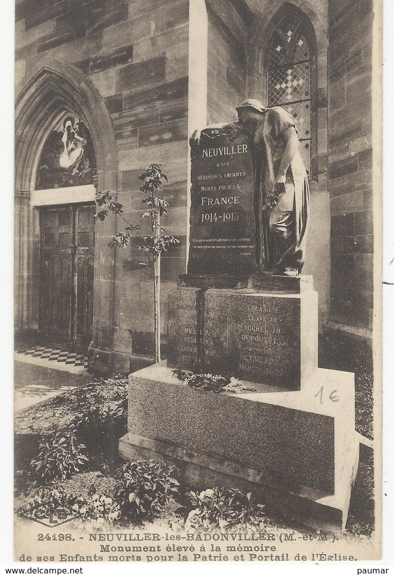 Neuviller Les Badonviller   Monument     Guerre 1914-18 - Altri & Non Classificati