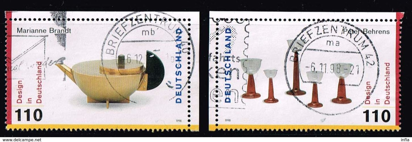 Bund 1998,Michel# 2001 - 2002 O EM Aus Block 45 - Used Stamps